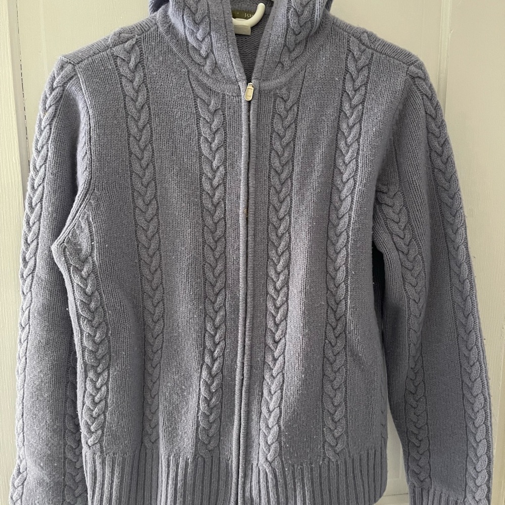 J. Crew Womens Zip-Up Sweater in Periwinkle